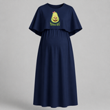 "Mamacado" - Printed Maternity Maxi Dress