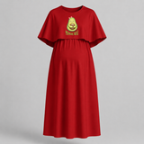 "Mamacado" - Printed Maternity Maxi Dress