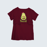 "Mamacado" - Printed Maternity T-shirt - MAROON - XS XS(Chest 32")