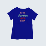 "Extra Heartbeat Inside"- Comfort Fit Maternity T-shirt With Prints - ROYAL BLUE - XS XS(Chest 32")