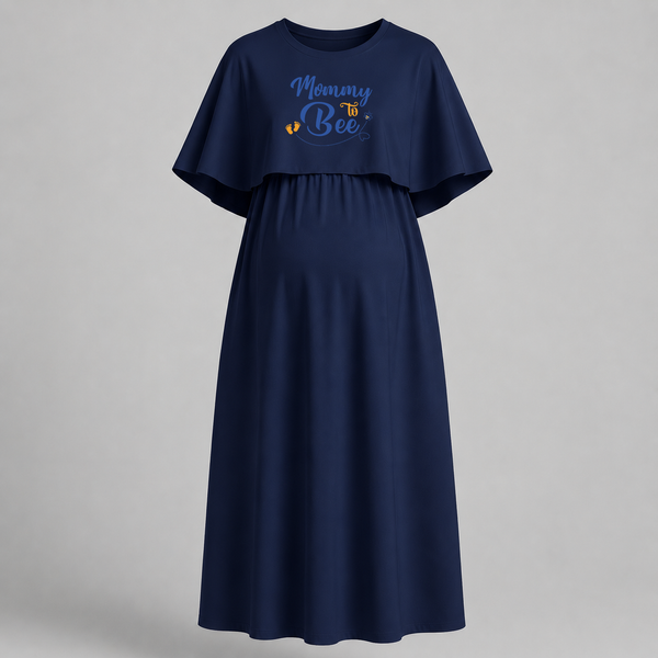 "Mommy To Bee"- Comfort Fit Maternity Maxi Dress With Prints