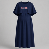 "Soon To Be Mommy "- Comfort Fit Maternity Maxi Dress With Prints
