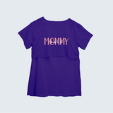 "Soon To Be Mommy "- Comfort Fit Maternity T-shirt With Prints - VIOLET - XS XS(Chest 32")