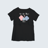 "We Are Three Now "- Comfort Fit Maternity T-shirt With Prints - BLACK - XS XS(Chest 32")