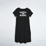 "Promoted-To-Mommy"- Comfort Fit Maternity Maxi Dress With Prints - BLACK - XS XS(Chest 32")