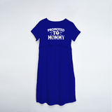 "Promoted-To-Mommy"- Comfort Fit Maternity Maxi Dress With Prints - ROYAL BLUE - XS XS(Chest 32")