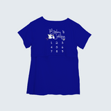 "Baby Is Coming..."- Comfort Fit Maternity T-shirt With Prints - ROYAL BLUE - XS XS(Chest 32")