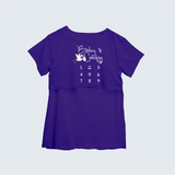 "Baby Is Coming..."- Comfort Fit Maternity T-shirt With Prints - VIOLET - XS XS(Chest 32")