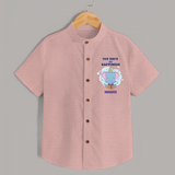 100 Days of Happiness Shirt | Custom Baby Shirt for 100 Days Celebration - PEACH - 0 - 6 Months Old (Chest 23")