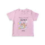 Today I Turned 100 T-Shirt | Custom Baby T-Shirt for 100 Days Celebration - BABY PINK - 0-5 Months Old (Chest 17")