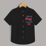 Finally 100/100 Days Completed Shirt | Personalized Baby Shirt for 100 Days - BLACK - 0 - 6 Months Old (Chest 23")