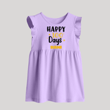 Happy 100 Days Baby Frock | Personalized Baby Frock for 100 Days - LILAC - 0 - 3 Months Old (Chest 17")