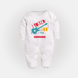 I Rocked 100 Days Sleep Suit | Custom Baby Sleep Suit for 100 Days Celebration - WHITE - New Born (Chest 7.5")