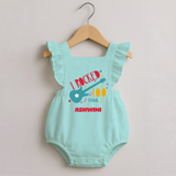 I Rocked 100 Days Romper Frock | Custom Baby Romper Frock for 100 Days Celebration - MINT GREEN - 0 - 3 Months Old (Chest 19")
