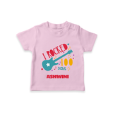 I Rocked 100 Days T-Shirt | Custom Baby T-Shirt for 100 Days Celebration - BABY PINK - 0-5 Months Old (Chest 17")