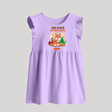 100 Days on This Earth Baby Frock | Personalized Baby Frock for 100 Days - LILAC - 0 - 3 Months Old (Chest 17")