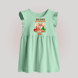 100 Days on This Earth Baby Frock | Personalized Baby Frock for 100 Days - MINT GREEN - 0 - 3 Months Old (Chest 17")