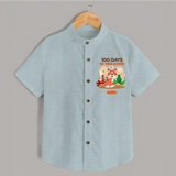 100 Days on This Earth Shirt | Personalized Baby Shirt for 100 Days - ARCTIC BLUE - 0 - 6 Months Old (Chest 23")