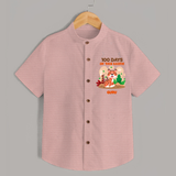 100 Days on This Earth Shirt | Personalized Baby Shirt for 100 Days - PEACH - 0 - 6 Months Old (Chest 23")