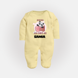 Amazing 200 Days Sleep Suit | Custom Baby Sleep Suit for 200 Days Celebration - PASTEL YELLOW - New Born (Chest 7.5")