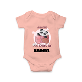 Amazing 200 Days Romper | Custom Baby Romper for 200 Days Celebration - PEACH - New Born (Chest 14")