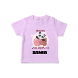 Amazing 200 Days T-Shirt | Custom Baby T-Shirt for 200 Days Celebration - LILAC - 0-5 Months Old (Chest 17")