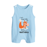 I Can’t Keep Calm I Am 200 Days Old Romper Suit | Personalized Baby Romper Suit for 200 Days - BABY BLUE - 0 - 5 Months Old (Chest 18")
