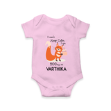 I Can’t Keep Calm I Am 200 Days Old Romper | Personalized Baby Romper for 200 Days - BABY PINK - New Born (Chest 14")