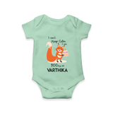 I Can’t Keep Calm I Am 200 Days Old Romper | Personalized Baby Romper for 200 Days - MINT GREEN - New Born (Chest 14")