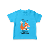 I Can’t Keep Calm I Am 200 Days Old T-Shirt | Personalized Baby T-Shirt for 200 Days - SKY BLUE - 0-5 Months Old (Chest 17")