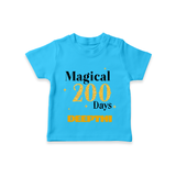 Magical 200 Days T-Shirt | Custom Baby T-Shirt for 200 Days Milestone - SKY BLUE - 0-5 Months Old (Chest 17")