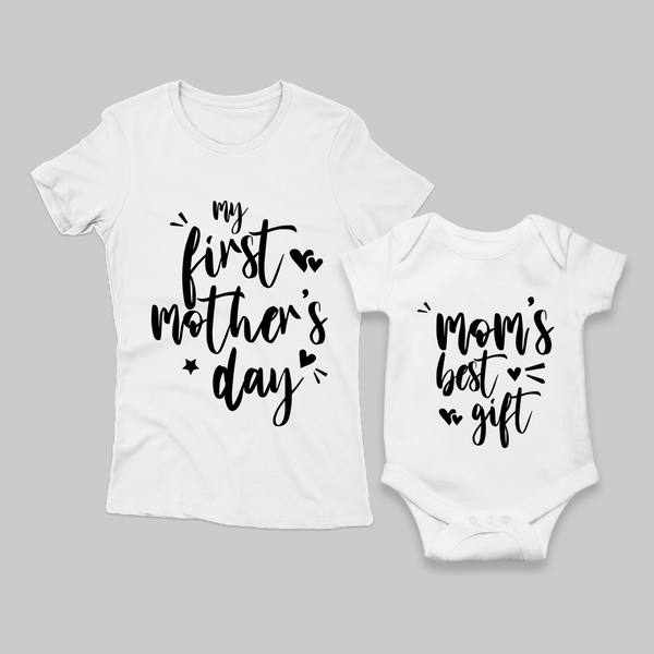 Twinning With Love - Mother's Day Special Combo T-Shirt With Romper