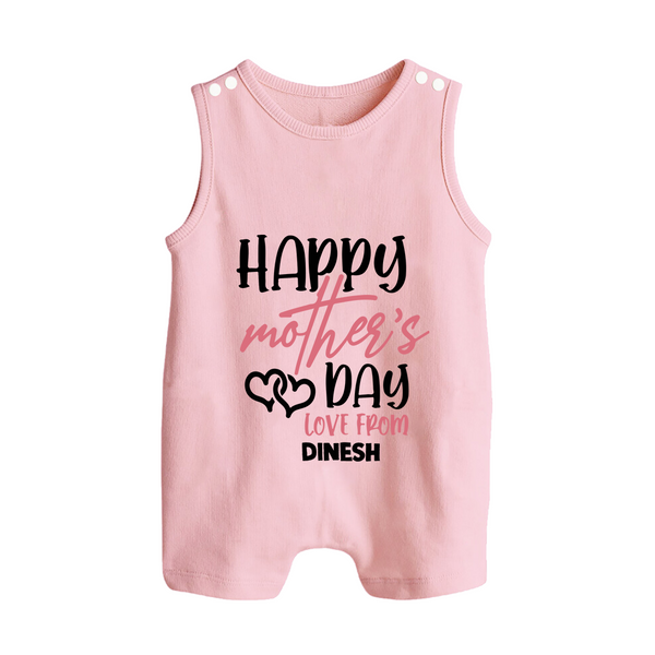Happy Mother's Day - Celebration With Our Customized Romper Suit With Name - BABY PINK - 0 - 5 Months Old (Chest 18")