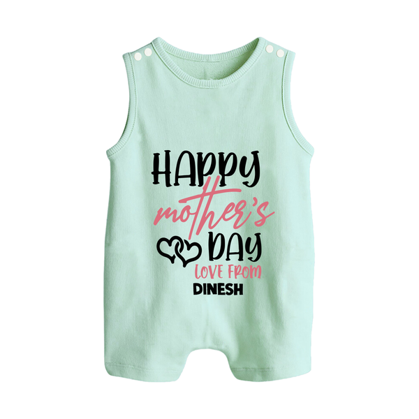 Happy Mother's Day - Celebration With Our Customized Romper Suit With Name - MINT GREEN - 0 - 5 Months Old (Chest 18")