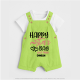 Happy Mother's Day - Celebration With Our Customized Dungaree Set With Name - GREEN - 0 - 5 Months Old (Chest 18")