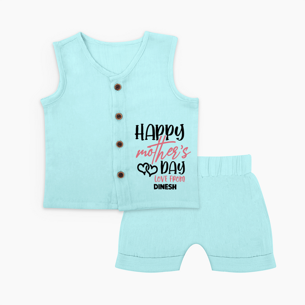 Happy Mother's Day - Celebration With Our Customized Jabla Set With Name - BABY BLUE - 0 - 3 Months Old (Chest 9.8")