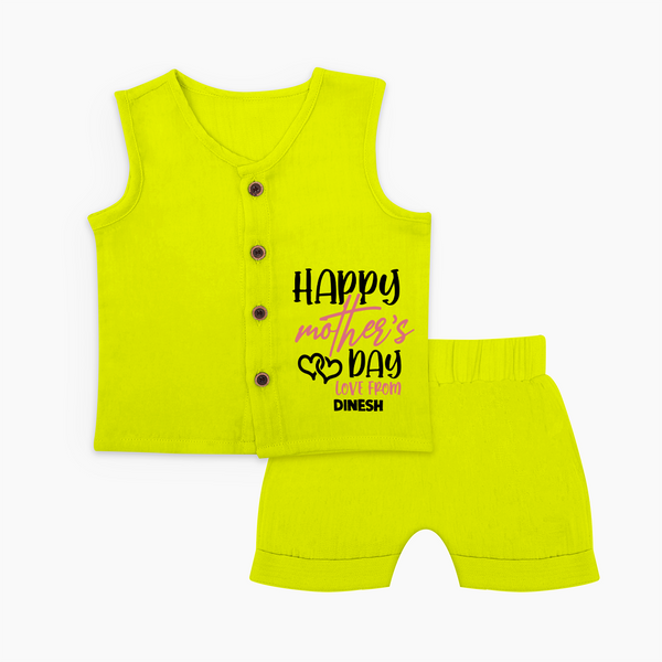 Happy Mother's Day - Celebration With Our Customized Jabla Set With Name - LIME - 0 - 3 Months Old (Chest 9.8")