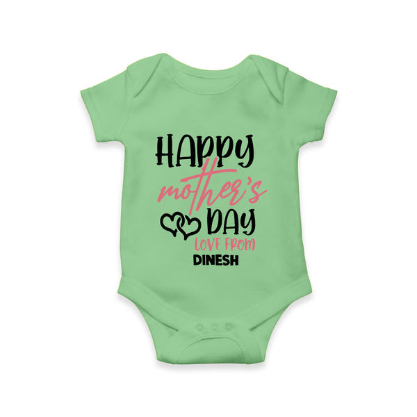 Happy Mother's Day - Celebration With Our Customized Romper With Name - GREEN - 0 - 3 Months Old (Chest 16")