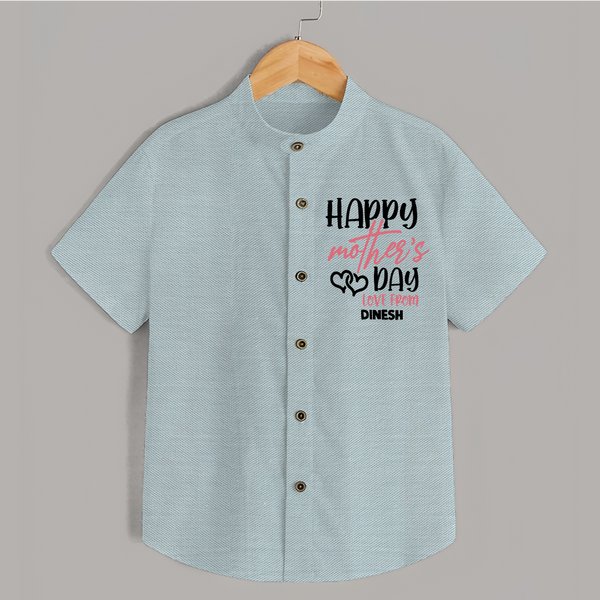 Happy Mother's Day - Celebration With Our Customized Shirt With Name - ARCTIC BLUE - 0 - 6 Months Old (Chest 23")