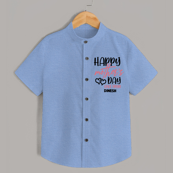 Happy Mother's Day - Celebration With Our Customized Shirt With Name - SKY BLUE - 0 - 6 Months Old (Chest 23")