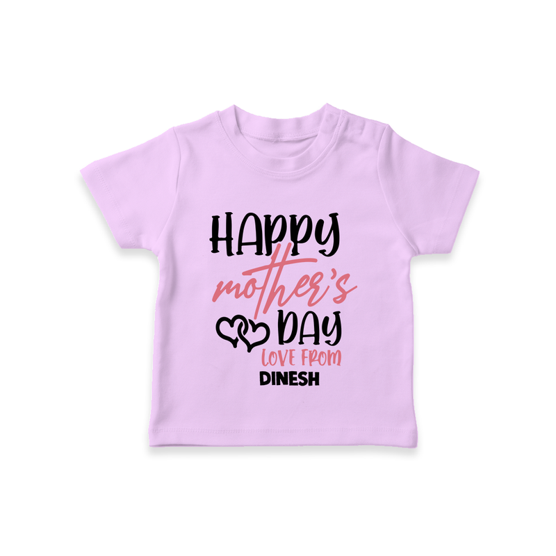 Happy Mother's Day - Celebration With Our Customized Tshirt With Name - LILAC - 0-5 Months Old (Chest 17")