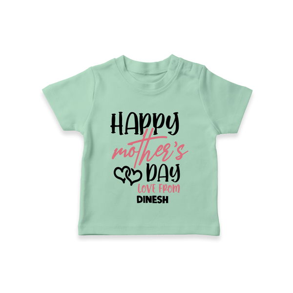 Happy Mother's Day - Celebration With Our Customized Tshirt With Name - MINT GREEN - 0-5 Months Old (Chest 17")