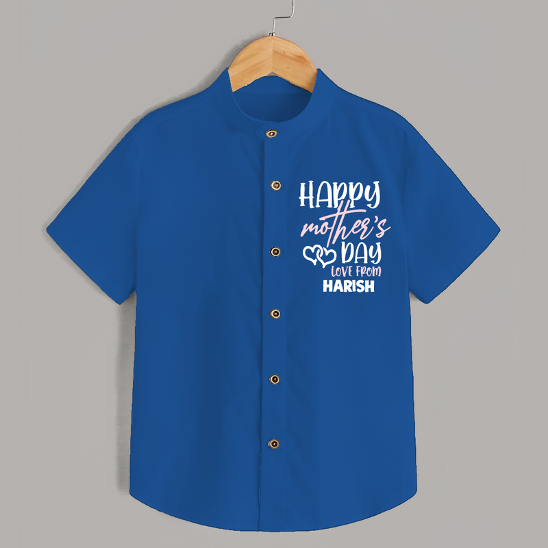 Happy Mother's Day - Celebration With Our Customized Shirt With Name - COBALT BLUE - 0 - 6 Months Old (Chest 23")