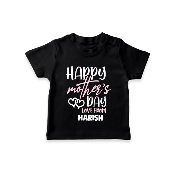 Happy Mother's Day - Celebration With Our Customized Tshirt With Name - BLACK - 0-5 Months Old (Chest 17")