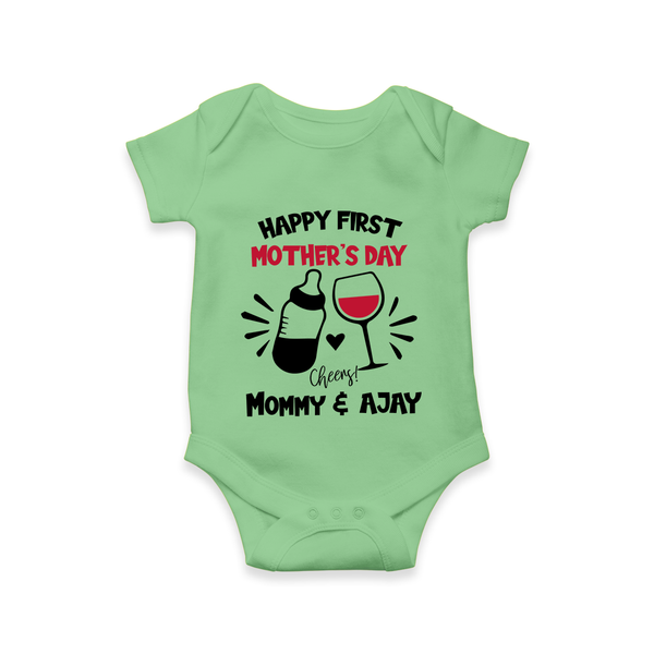 Happy Mother's Day - A Day of Joy & Blessings With Our Customized Romper With Name - GREEN - 0 - 3 Months Old (Chest 16")