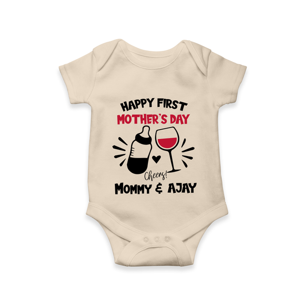Happy Mother's Day - A Day of Joy & Blessings With Our Customized Romper With Name - IVORY - 0 - 3 Months Old (Chest 16")