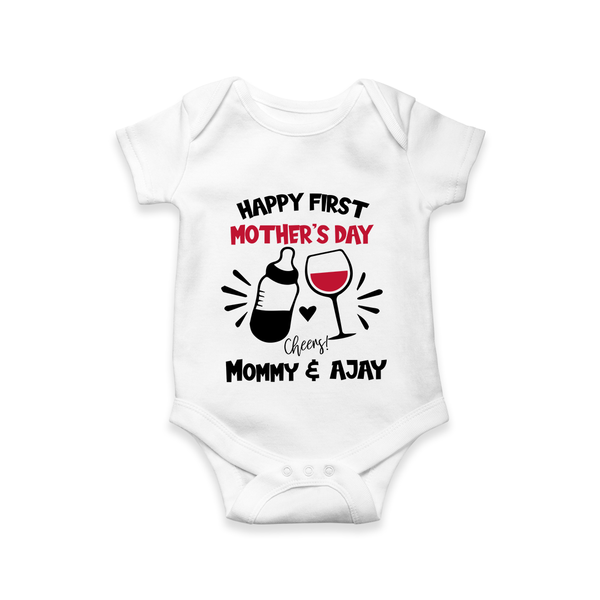 Happy Mother's Day - A Day of Joy & Blessings With Our Customized Romper With Name - WHITE - 0 - 3 Months Old (Chest 16")