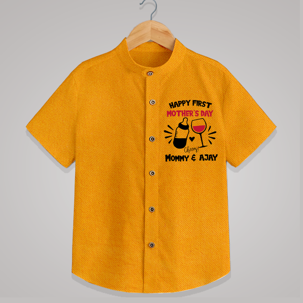 Happy Mother's Day - A Day of Joy & Blessings With Our Customized Shirt With Name - CHROME YELLOW - 0 - 6 Months Old (Chest 23")