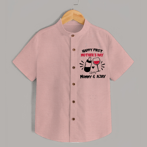 Happy Mother's Day - A Day of Joy & Blessings With Our Customized Shirt With Name - PEACH - 0 - 6 Months Old (Chest 23")