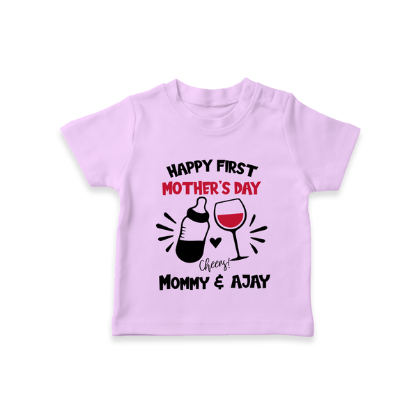 Happy Mother's Day - A Day of Joy & Blessings With Our Customized Tshirt With Name - LILAC - 0-5 Months Old (Chest 17")